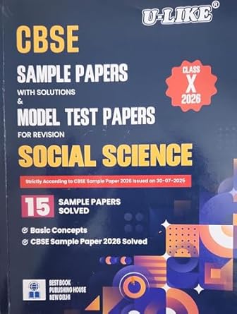 CBSE U-like Class 10 Social Science 15 Sample papers with solution and Model Test Papers for Revision 2026 Board Exam | ULIKE
