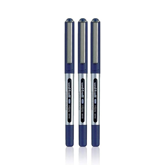 UNI-BALL Eye UB150 0.5mm Roller Gell Pen | Blue Ink, Pack of 3