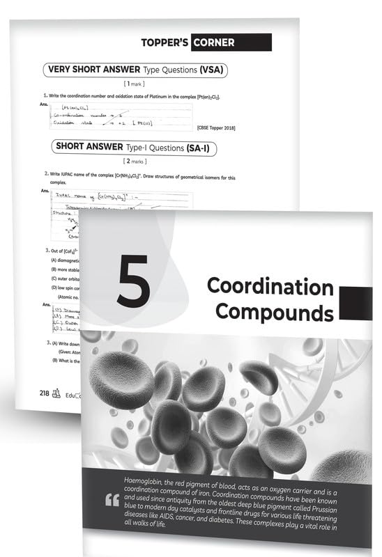 Educart CBSE Class 12 Chemistry Question Bank 2025-26 on new Syllabus 2026 (Includes Past Years Solved Questions)