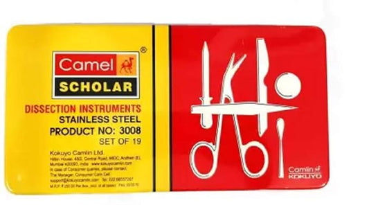 Camlin Scholar Dissection Instruments Stainless Steel Geometry Box (Multicolor)
