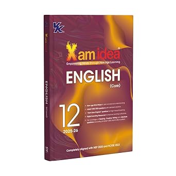 Xam idea Class 12 English (Core) | CBSE 2025–26 Edition | Mind Maps, Solved Papers & Digital Learning Tools