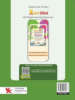 Xam idea Chemistry Sample Papers Class 12 | CBSE 2027 Examination | 15 Sample Papers with Detailed Solutions | Basic Concepts for Quick Revision | Latest CBSE SQP (dated 21 Sep 2026) & Marking Scheme