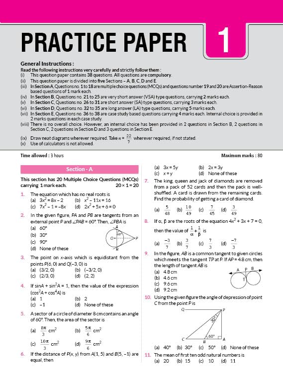 MTG CBSE 10 Years (2025-2016) Chapterwise Topicwise Solved Papers Class 10 Mathematics Standard - CBSE Champion For 2026 Exam | Free Video Solution of PYQs | CBSE Sample Papers (As Per Latest Pattern)