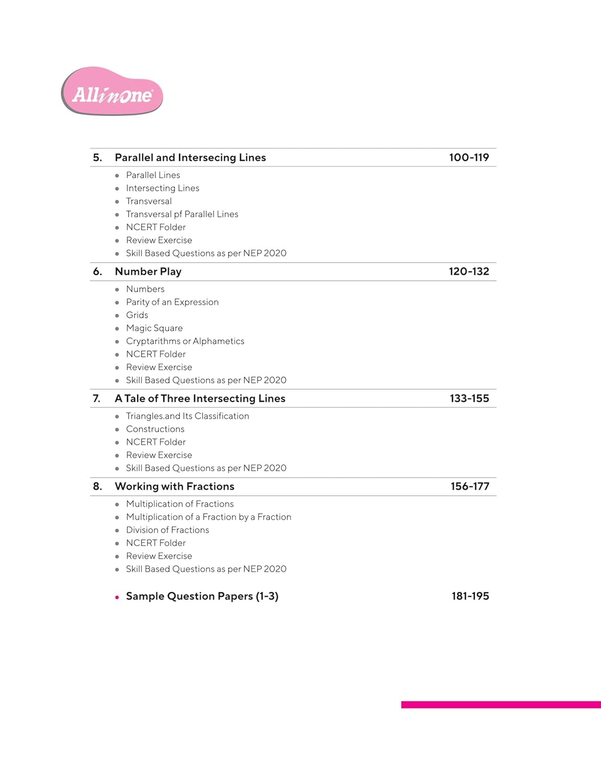 Arihant All in One Mathematics Class 7 for CBSE Exam 2025-26 | Latest NCERT-Based Book | Full Syllabus Coverage with Chapterwise Theory, Grammar, Writing, Practice & Sample Papers
