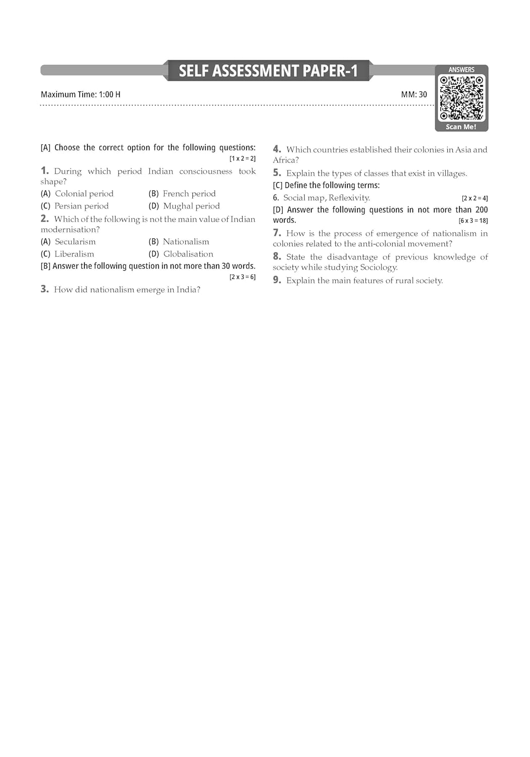 Oswaal CBSE Question Bank Chapterwise and Topicwise SOLVED PAPERS Class 12 Sociology For Exam 2026