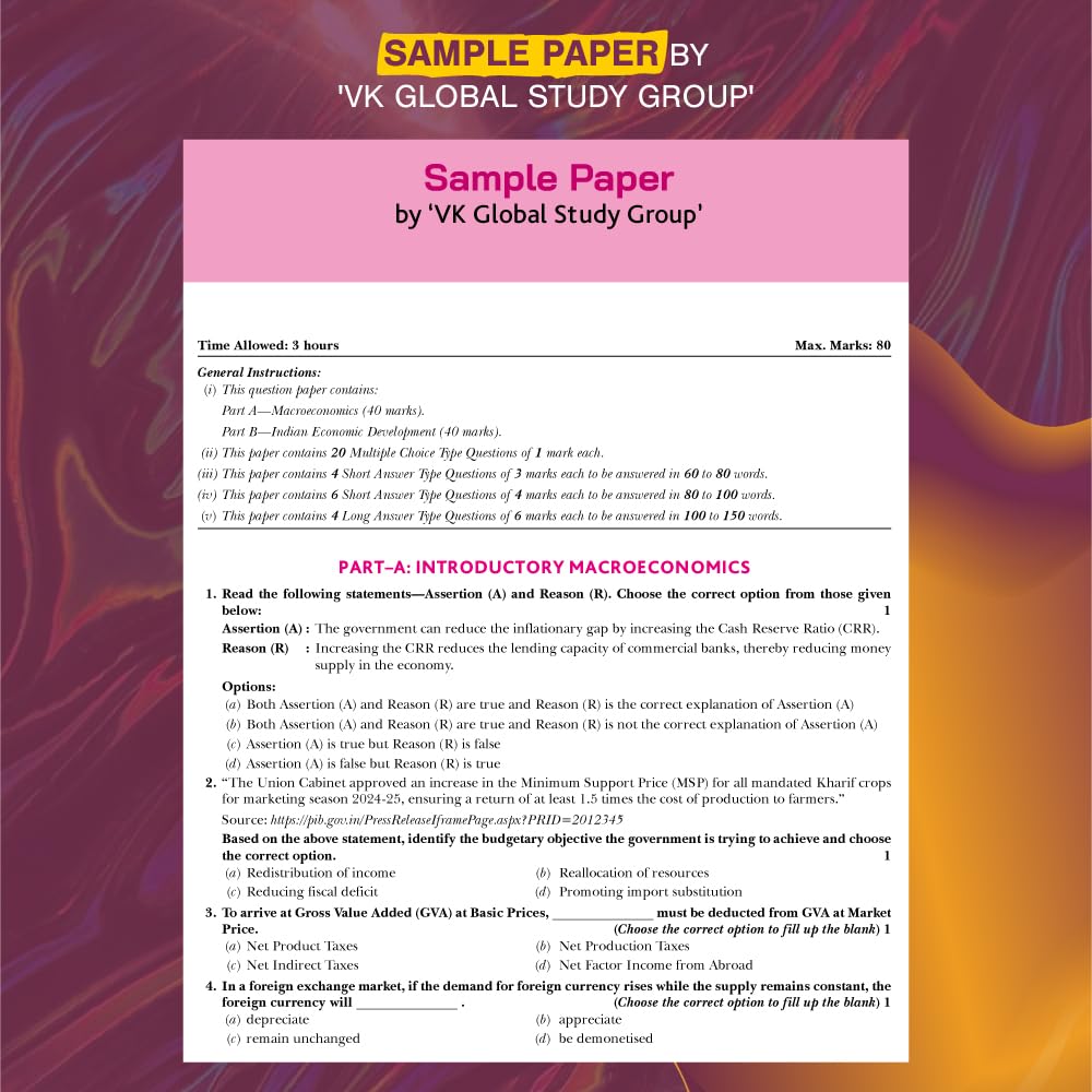 Xam idea Class 12 Economics (2025–26) | CBSE Board | Crux Notes, Topper’s Answers & Case-Based Practice | NEP 2020 & NCFSE 2023