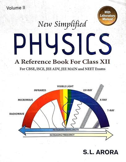 New Simplified Physics for Class 12 (Vol I & II) by S.L. Arora | 2025-26 Edition | For CBSE, ICSE, JEE Main, JEE Advanced & NEET | SL ARORA