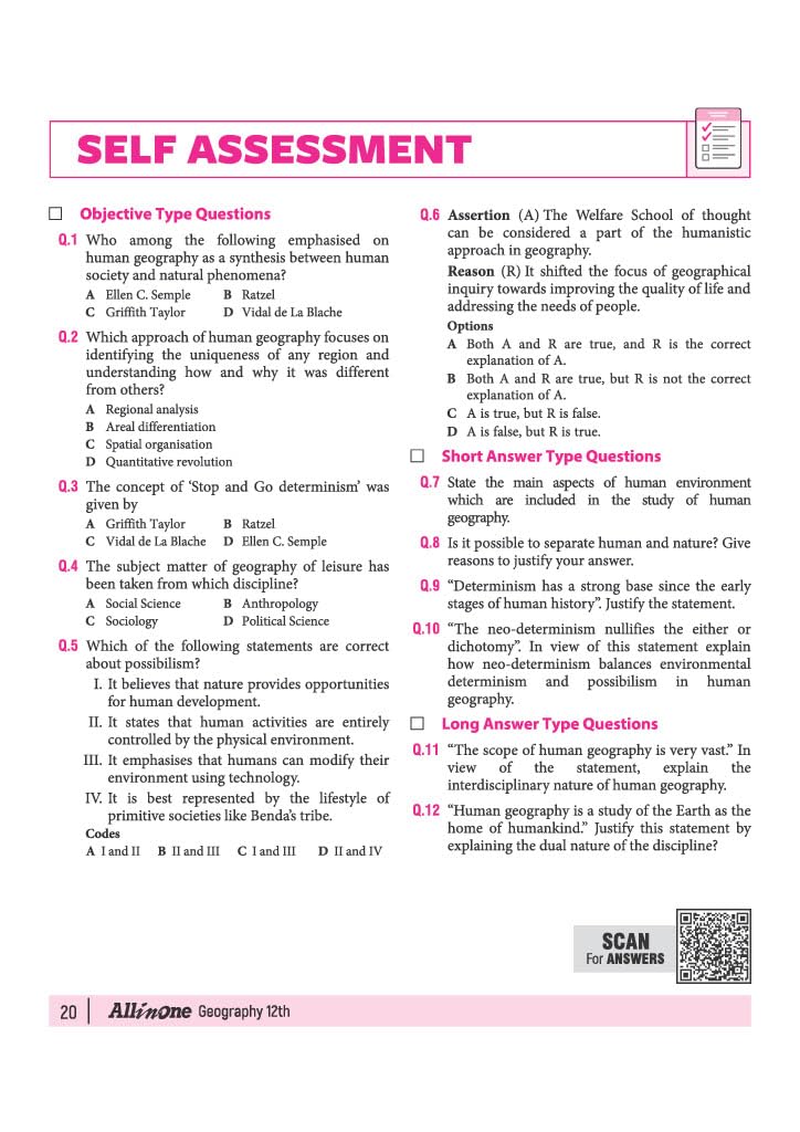 Arihant All in One Geography Class 12 for CBSE Exam 2026-27 | NCERT Based Complete Theory, Practice Exercises, CBQs, A-R, Sample Papers & Mind Maps | Revised Edition as per Latest Syllabus