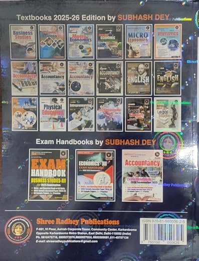 SHREE RADHEY SUBASH DEY BUSINESS STUDIES FOR CLASS 12 | Subash Dey | Business Studies text book for Class-XII By Subhash Dey Based on NCERT AND CBSE Edition: 2025-26