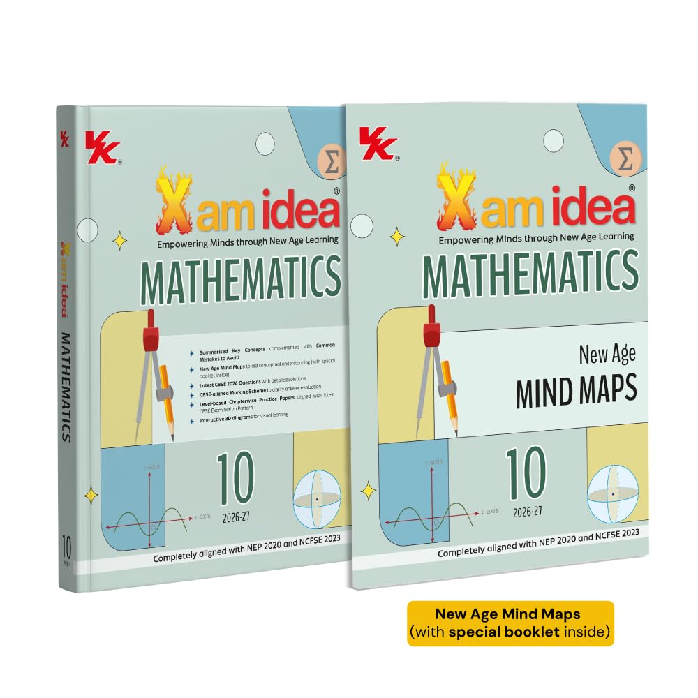 Xam Idea Class 10 Mathematics (2026-27) | Latest CBSE Syllabus | NEP 2020 & NCFSE 2023 Aligned | New-Age Mind Maps, Practice Papers & Interactive 3D Diagrams