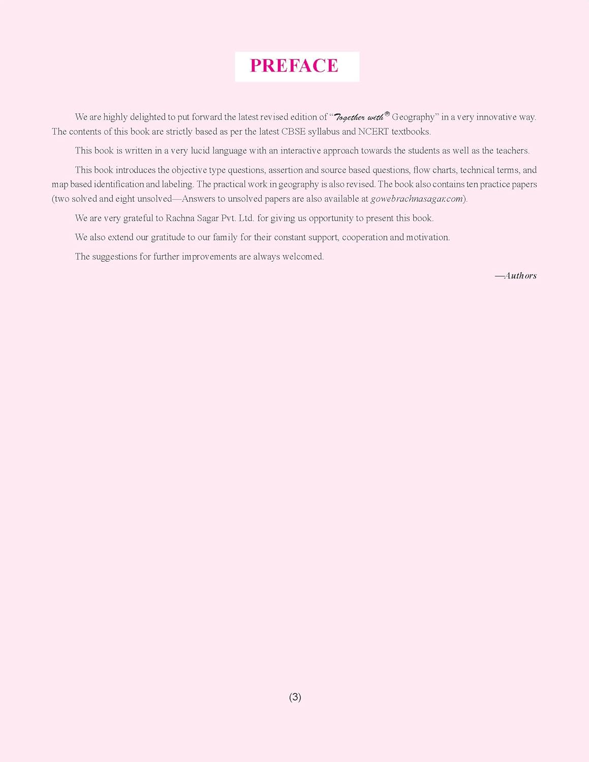 Together with CBSE Question Bank Class 12 Geography for 2025-26 Exam (Chapterwise & Topicwise)