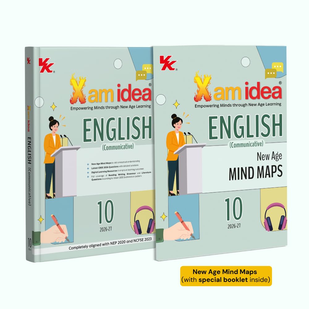 Xam Idea Class 10 English (Communicative) | CBSE 2026–27 Edition | CBSE Pattern-Based | Mind Maps, Grammar, Literature & Digital Resources | NEP & NCFSE Aligned