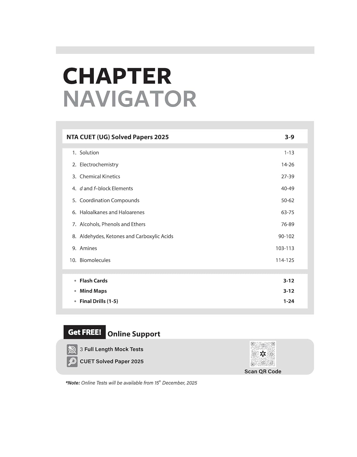 CUET UG 2026 Chemistry | Chapterwise Notes & Question Bank | Based on NTA Pattern | 1000+ NCERT MCQs, Assertion Reason & Case-Based Questions | Chapterwise Mindmaps & Flash Cards | Free Online Digital Support 19 reviews In Stock