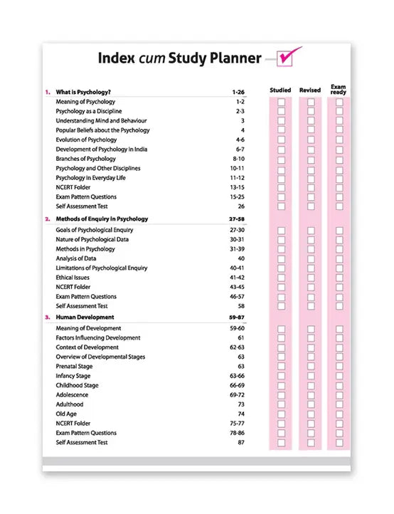 Arihant ā Psychology, All In One Textbook | NCERT Questions & Other Important Questions, Sample Question Papers | Including Project Work | for Class for 11