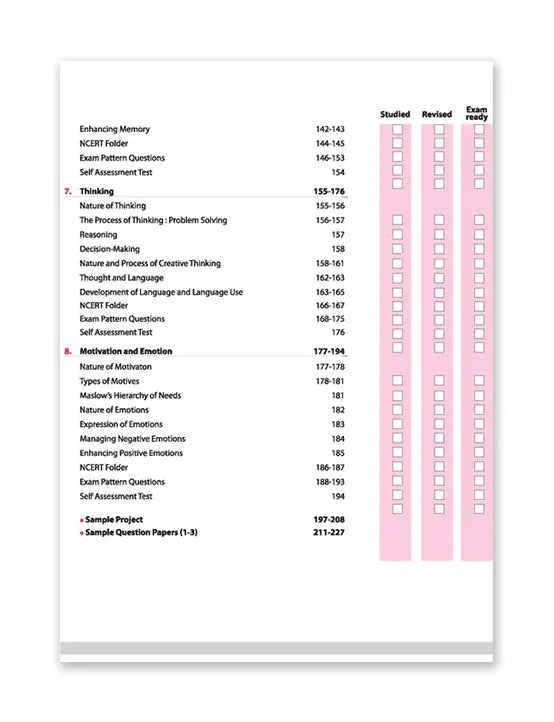 Arihant ā Psychology, All In One Textbook | NCERT Questions & Other Important Questions, Sample Question Papers | Including Project Work | for Class for 11