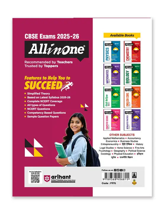 Arihant ā Psychology, All In One Textbook | NCERT Questions & Other Important Questions, Sample Question Papers | Including Project Work | for Class for 11