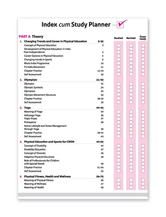 Arihant – Physical Education, All In One Textbook | CBQs, MCQs, A-R, Picture Based, Sample Question Papers | Including Practical Work | for Class for 11
