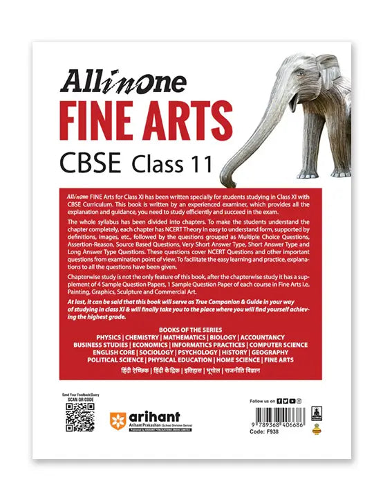 Arihant – Fine Arts, All In One Textbook | Latest Syllabus of Painting (049), Graphics (050), Sculpture (051), Commercial Art (052 | for Class for 11