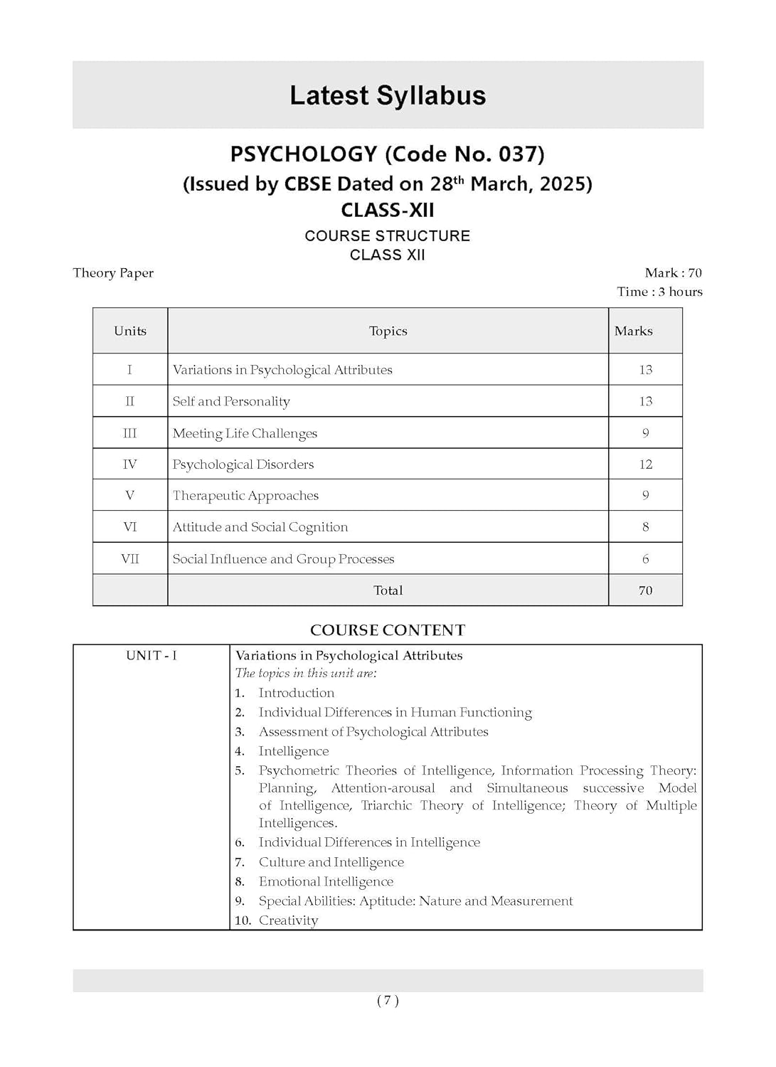 Oswaal CBSE Question Bank Chapterwise and Topicwise SOLVED PAPERS Class 12 Psychology For Exam 2026
