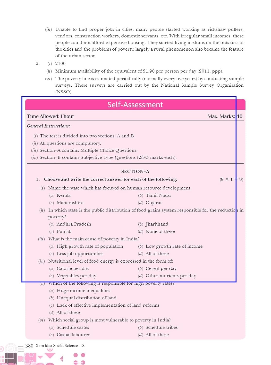 Xam idea Social Science Class 9 Book | CBSE Board | Chapterwise Question Bank | Based on Revised CBSE Syllabus | NCERT Questions Included | 2025-26 Exam