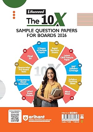 Arihant I Succeed CBSE Sample Question Papers Class 12 Informatics Practices Exam 2026 | 15 Sample Papers | Based on Latest CBSE Specimen Paper | Rapid Revision Sheets, Pre-Board Chapter Tests, Mind Maps, Final 50 Questions