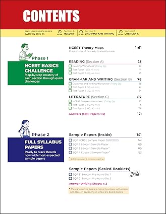 Educart CBSE Sample Paper Class 10 2025-26 English Language and Literature (Introducing exclusive step-by-step new practice concept on 2026 pattern)