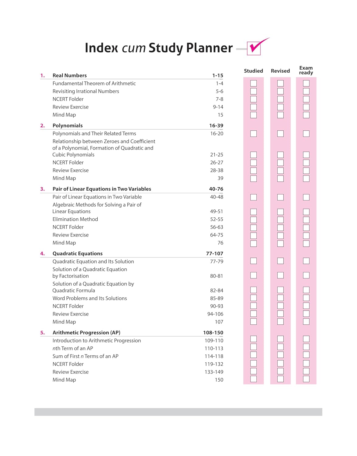 Arihant All in One Mathematics Class 10 for CBSE Exams 2025-26 | Revised Edition as per latest syllabus | Simplified Theory, All Types of Exam Pattern Questions, CBQs, Sample Question Papers, Mind Maps, Topic & Chapter Exercises, Activities, Board Papers
