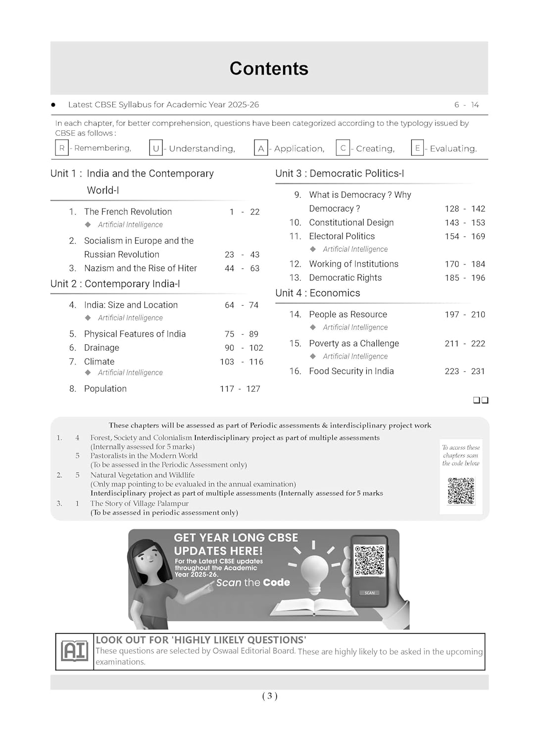 Oswaal CBSE Question Bank Class 9 Social Science For 2026 Exam
