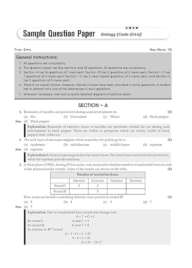 Gurukul Biology Practice Papers for CBSE Class 12 Board Exam 2024 : Fully Solved New SQP Pattern March 2023, Sample Papers, Unsolved Papers, Latest Board Syllabus