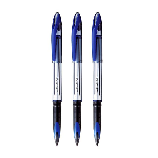 uni-ball Air UBA188L 0.7mm Roller Gell Pen | Blue Body, Blue Ink, Pack of 3