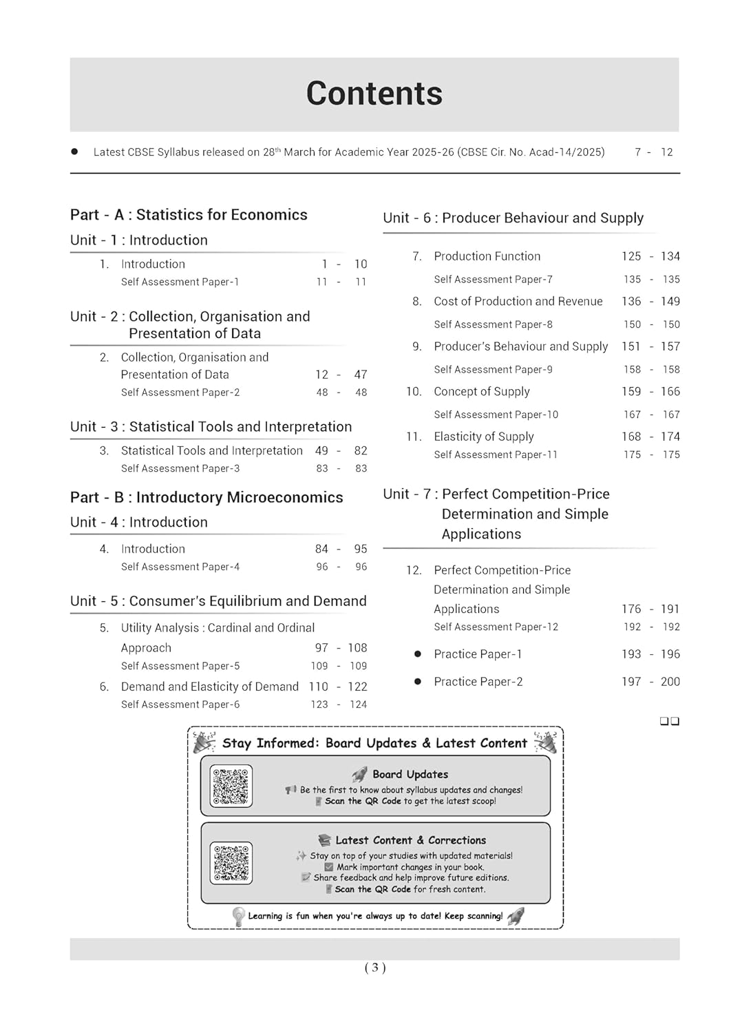 Oswaal CBSE Question Bank Class 11 Economics, Chapterwise and Topicwise Solved Papers For 2026 Exams