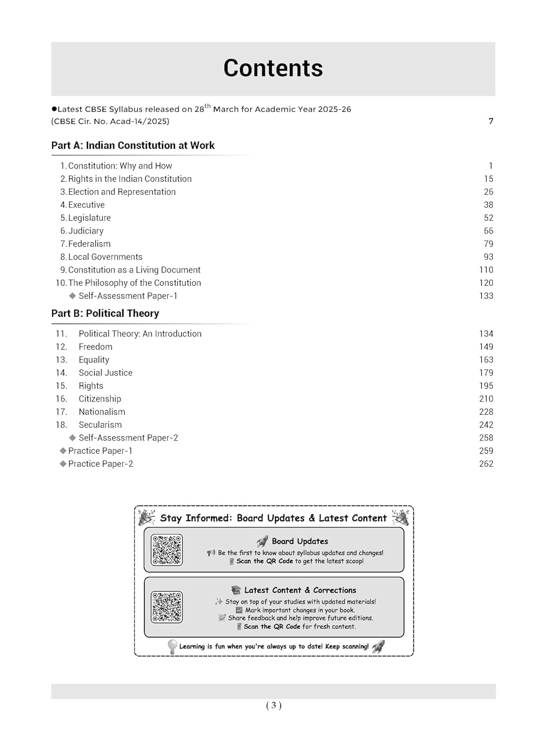 Oswaal CBSE Question Bank Class 11 Political Science, Chapterwise and Topicwise Solved Papers For 2026 Exams