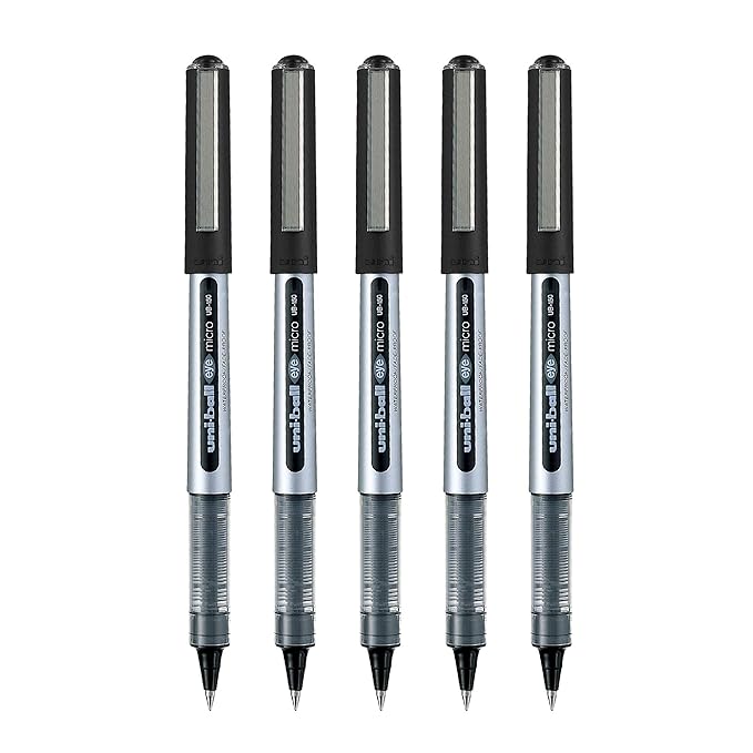UNI-BALL Eye UB150 Roller Gell Pen Black Ink, Pack of