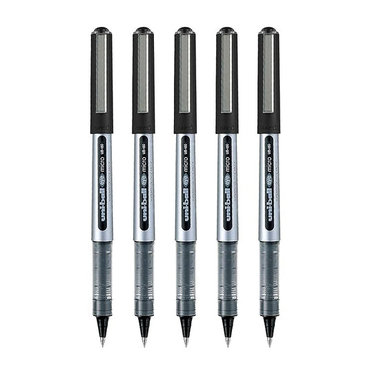 UNI-BALL Eye UB150 0.5mm Roller Gell Pen | Black Ink, Pack of 5