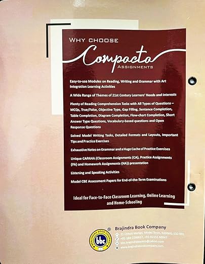 BBC COMPACTA ASSIGNMENTS FOR CLASS 6 | 2026-27 | English | NEW 2026-27 EDITION