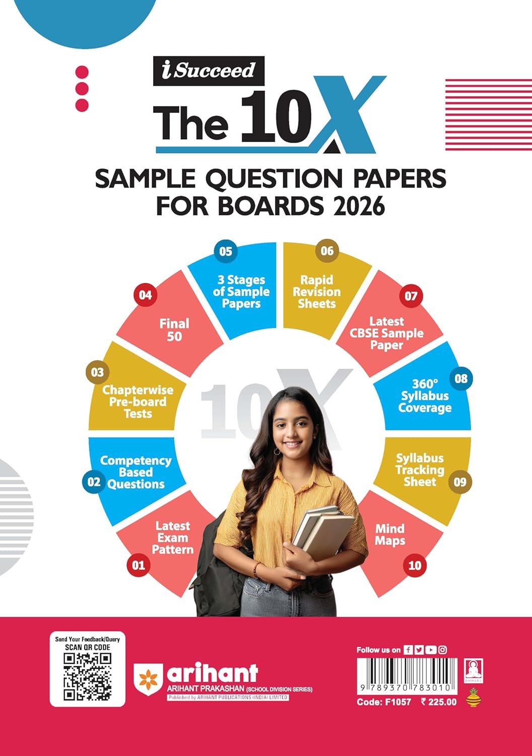 Arihant i Succeed CBSE 15 Sample Question Papers Physical Education Class 12 For Exam 2026 | Based on Latest CBSE Syllabus | With Solved Board Paper 2025, Mind Maps, Rapid Revision Sheets & Final 50 Important Questions
