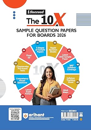 Arihant i Succeed CBSE 10 Sample Question Papers Computer Applications Class 10 For Exam 2026 | Based on Latest CBSE Syllabus | With Solved Board Paper 2025, Mind Maps, Rapid Revision Sheets & Final 50 Important Questions