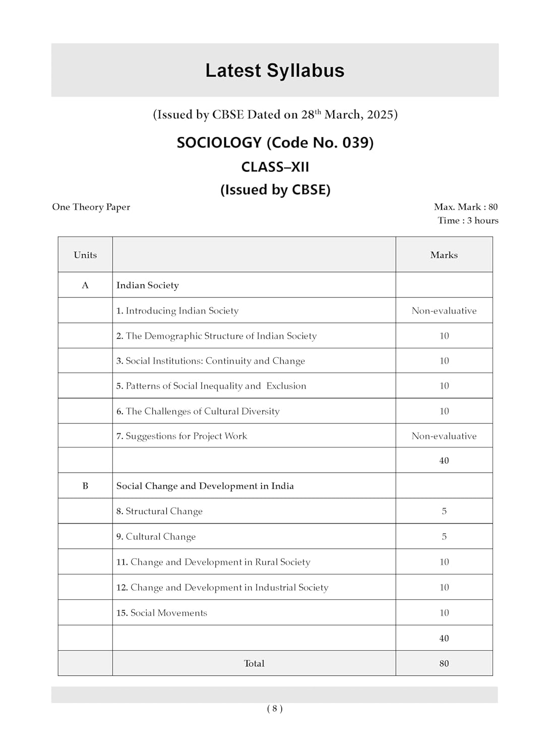 Oswaal CBSE Question Bank Chapterwise and Topicwise SOLVED PAPERS Class 12 Sociology For Exam 2026