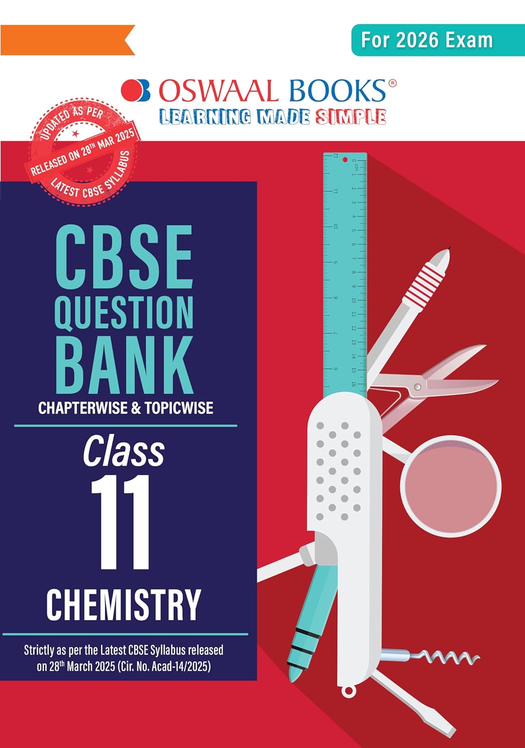 Oswaal CBSE Question Bank Class 11 Set of 4 Books | Physics | Chemistry | Mathematics | English Core | Chapterwise Topicwise Solved Papers | For 2026 Exams