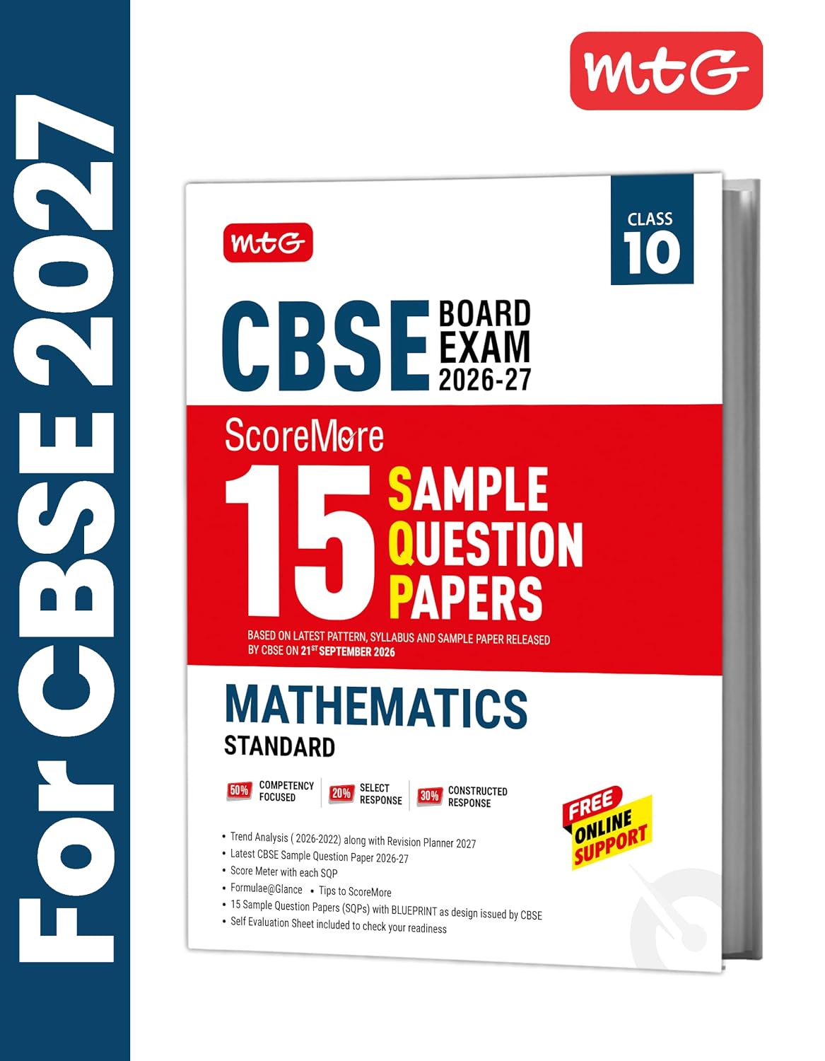 MTG CBSE Class 10 ScoreMore 15 Sample Question Papers Science, Mathematics Standard, Social-Science & English For 2027 Board Exam (Set of 4) | CBQs & ... Support (Based on Latest Pattern & Syllabus)