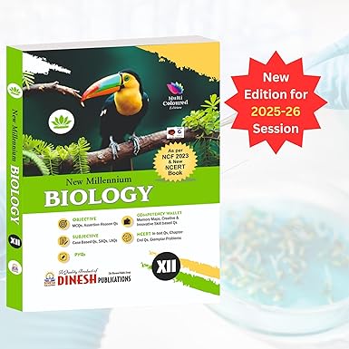 New Millennium BIOLOGY Book for Class 12 (CBSE Exam 2025-2026 Session) | by Dinesh Publications | NCERT Solutions and Exemplar
