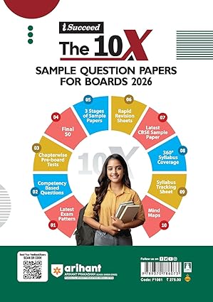 Arihant I Succeed CBSE Sample Question Papers Class 12 Computer Science Exam 2026 | 15 Sample Papers | Based on Latest CBSE Specimen Paper | Rapid Revision Sheets, Pre-Board Chapter Tests, Mind Maps, Final 50 Questions
