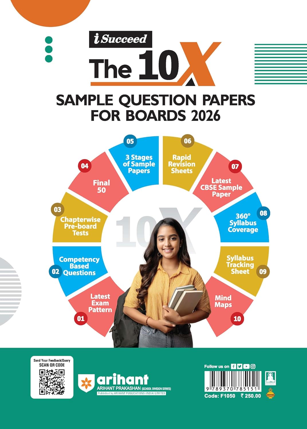Arihant i Succeed CBSE 15 Sample Question Papers Business Studies Class 12 For Exam 2026 | Based on Latest CBSE Syllabus | With Solved Board Paper 2025, Mind Maps, Rapid Revision Sheets & Final 50 Important Questions | English Medium