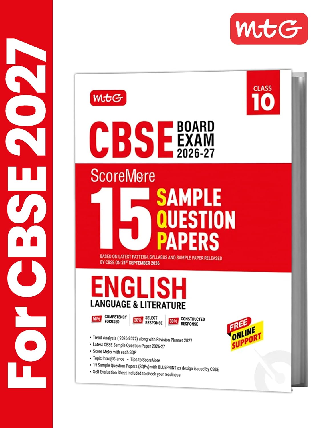 MTG CBSE Class 10 ScoreMore 15 Sample Question Papers Science, Mathematics Standard, Social-Science & English For 2027 Board Exam (Set of 4) | CBQs & ... Support (Based on Latest Pattern & Syllabus)