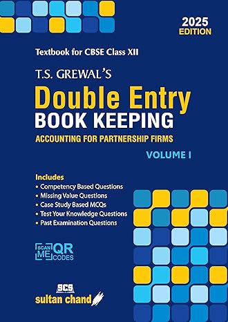 T.S. Grewal Double Entry Book Keeping (Vol.1) - Accounting For Partnership Firms: Textbook for CBSE Class 12 (2025-26 Examination) | ts grewal