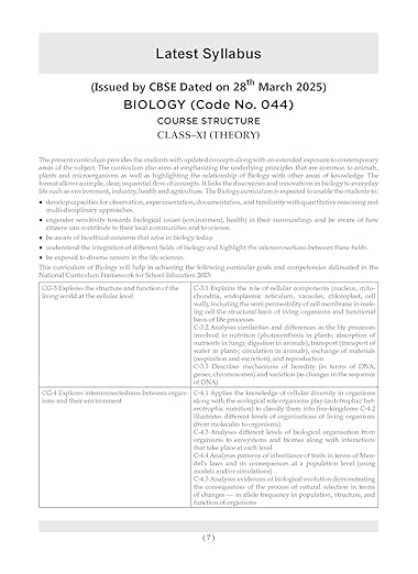 Oswaal CBSE Question Bank Class 11 Biology, Chapterwise and Topicwise Solved Papers For 2026 Exams