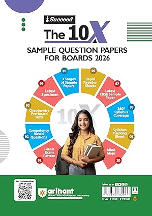 Arihant i Succeed CBSE 10 Sample Question Papers Sociology Class 12 For Exam 2026 | Based on Latest CBSE Syllabus | With Solved Board Paper 2025, Mind Maps, Rapid Revision Sheets & Final 50 Important Questions