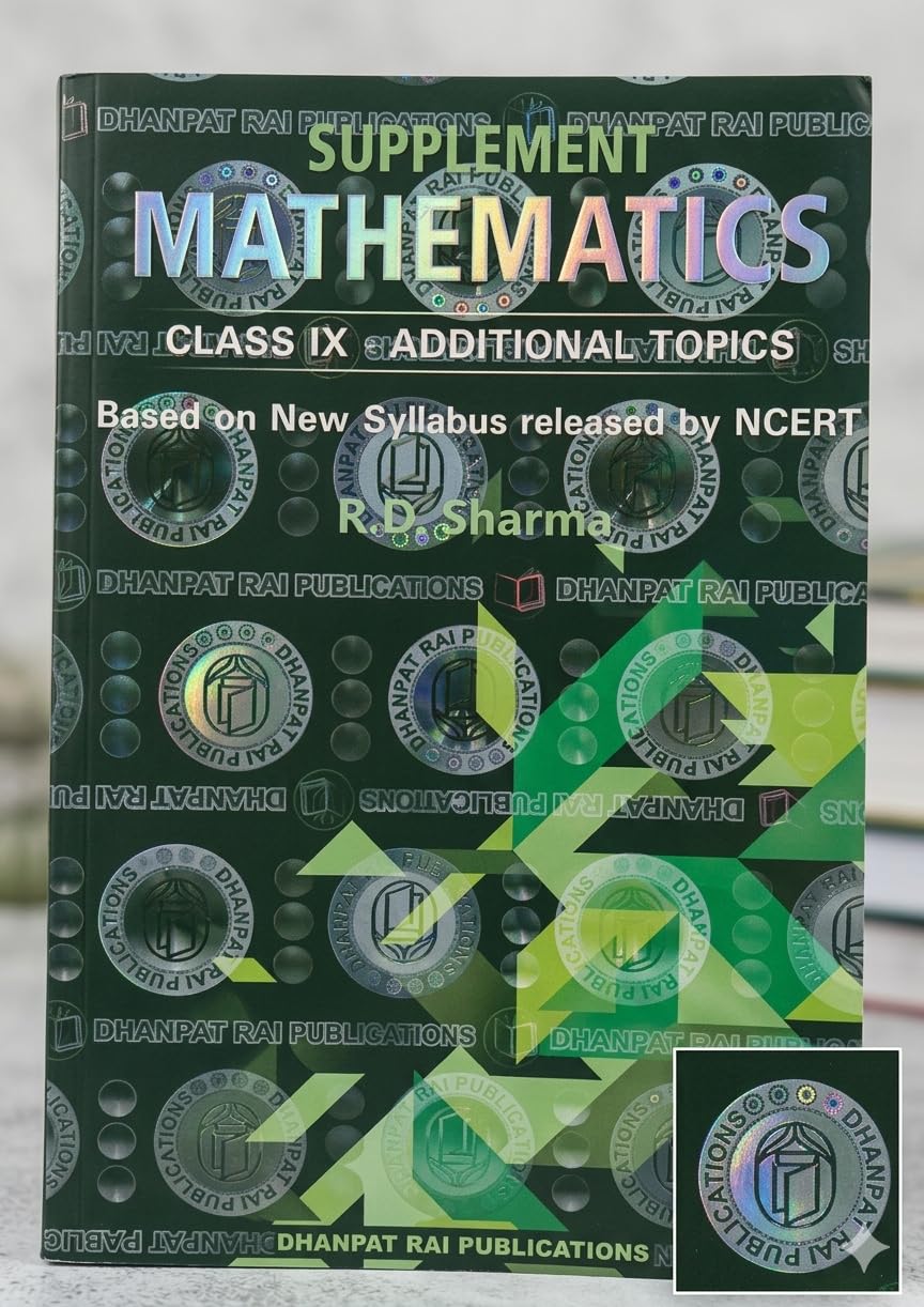 RD Sharma Supplement Mathematics Class 9 – Additional Topics | CBSE 2027 Edition | Based on the Latest NCERT Syllabus | Mathematics Series