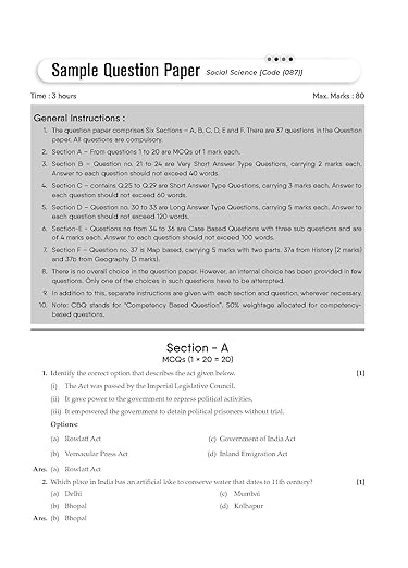 Gurukul Social Science Practice Papers for CBSE Class 10 Board Exam 2024 : Fully Solved New SQP Pattern March 2023, Sample Papers, Unsolved Papers, Latest Board Syllabus