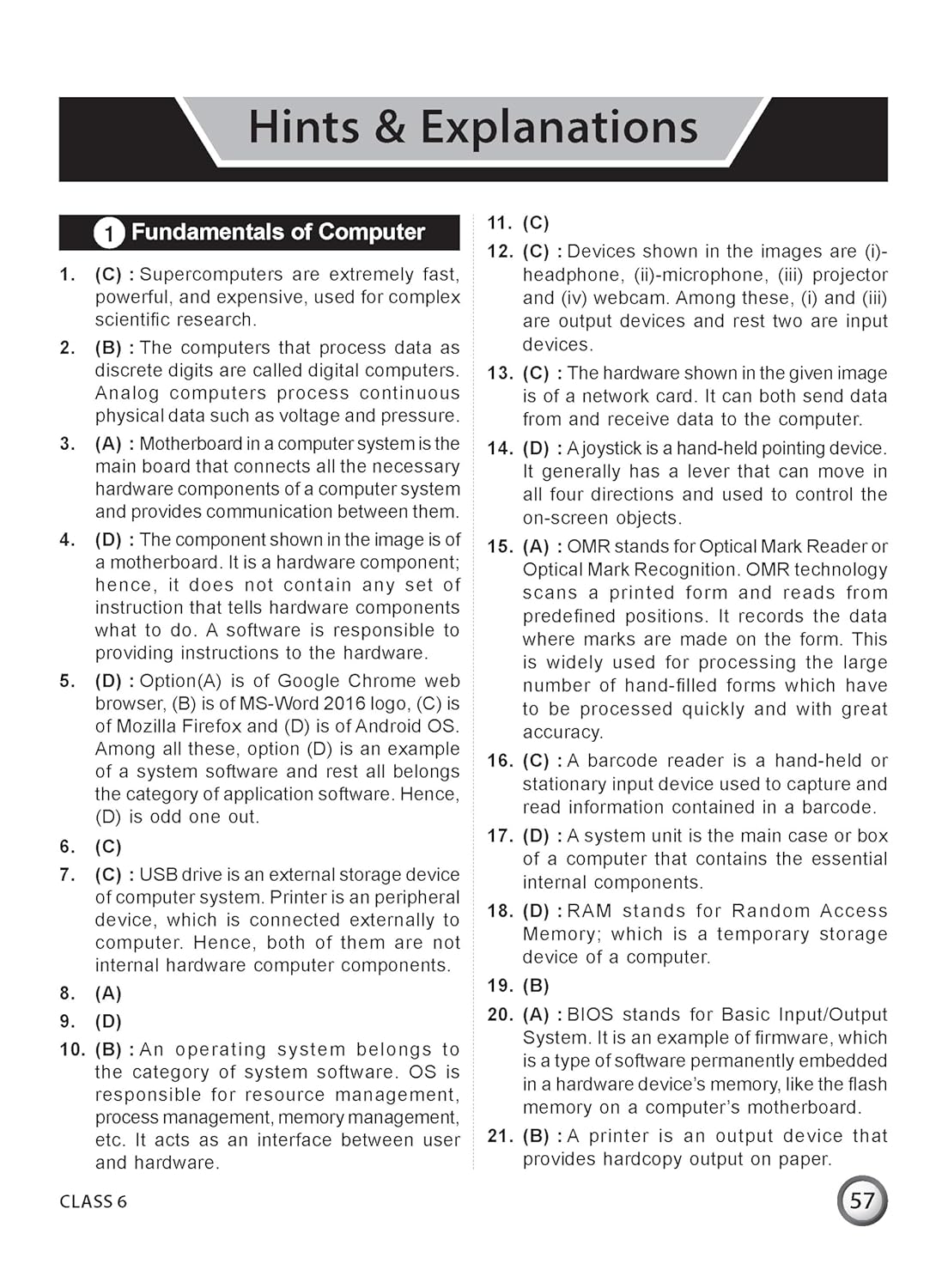 MTG International Computer Science Olympiad (ICSO) Workbook Class 6 - Chapter-wise MCQs, Quick Recap with Achievers Section - SOF Olympiad Books For 2026-27 Exam